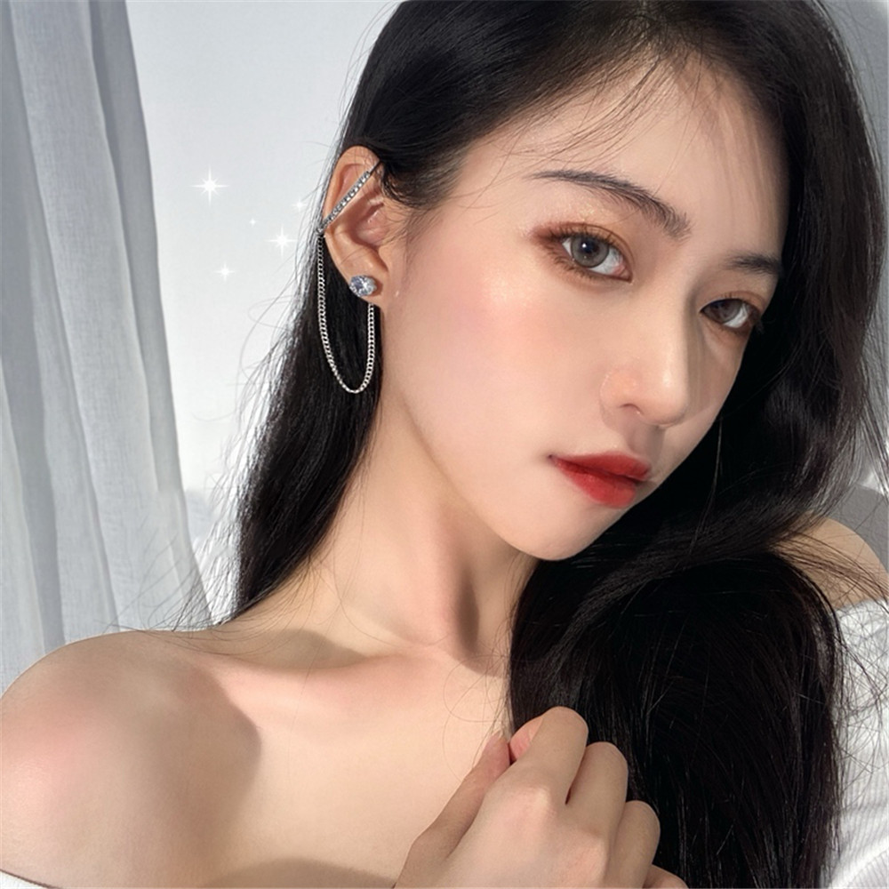 Khuyên tai mạ bạc 925 đính kim cương nhân tạo thời trang cho nữ Yanqueens Trang sứ Quà tặng