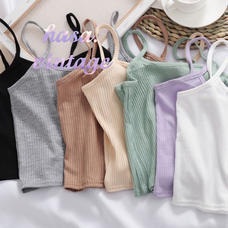 🌿 Áo 2 dây croptop thun tăm ulzzang 🔥