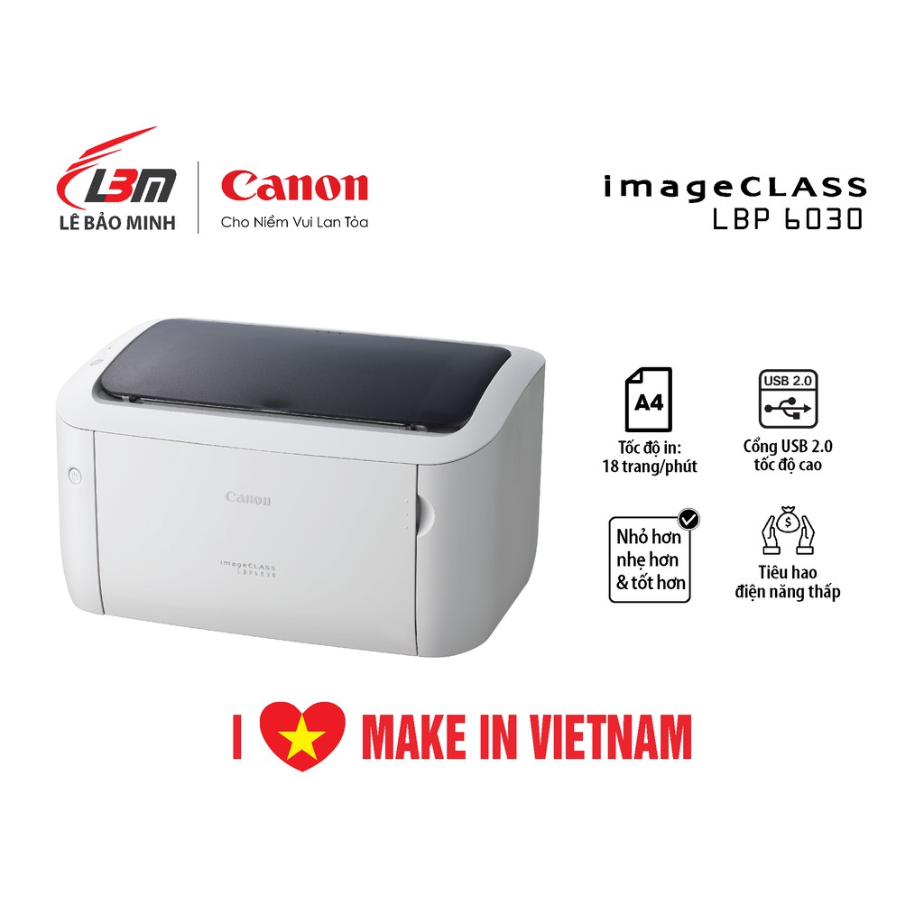 Máy in laser đơn năng Canon LBP6030w- chính hãng