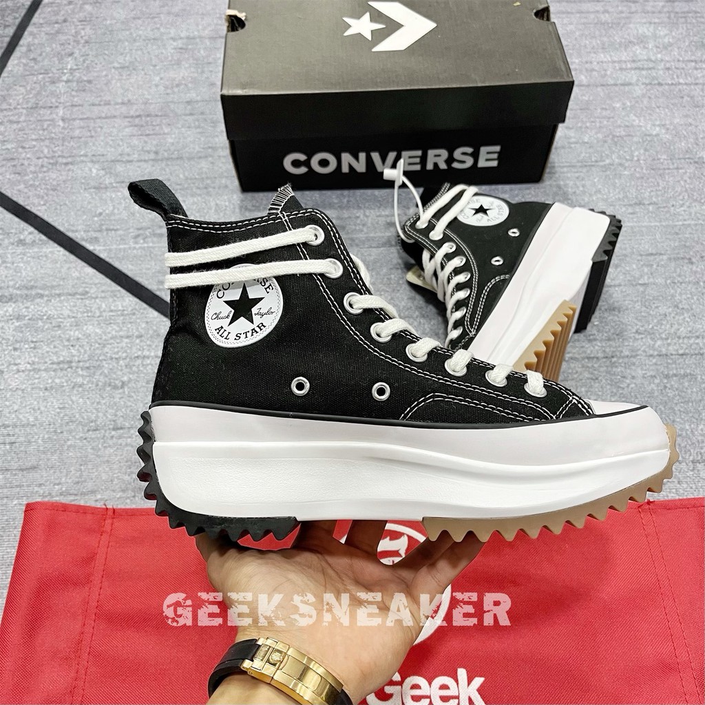 [Geeksneaker] Giày thể thao Cổ Cao | Sneaker  Cvs Run Star Hike High Top Black | Cvs x Jw Anderson Màu ĐEN