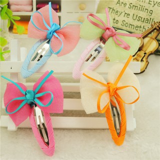 Một cặp kẹp tóc handmade nơ voan ruy băng cho bé cute