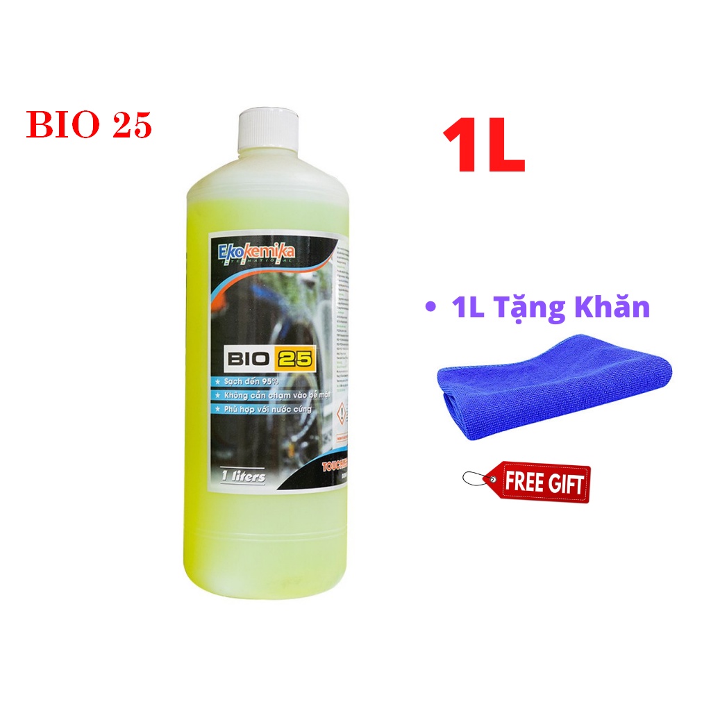 Dung dịch rửa xe không chạm Ekokemika BIO 25 Tặng Khăn Lau Xe