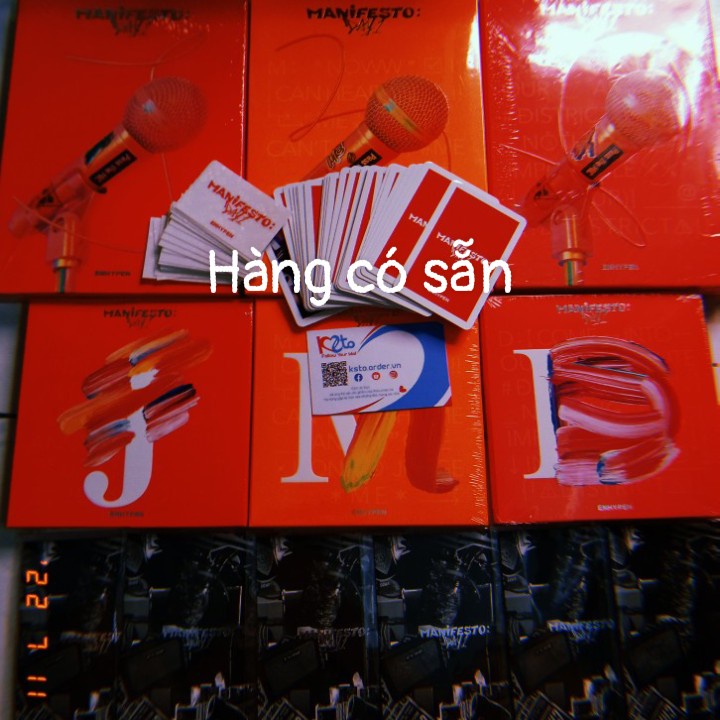 Album ENHYPEN - MANIFESTO : DAY 1+ Quà 1 ảnh khổ A5 hình bias