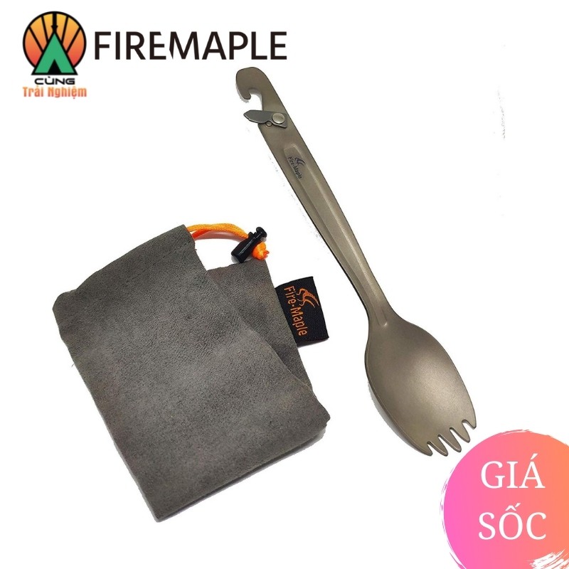 [CHÍNH HÃNG] Thìa Đa Năng 3 Trong 1 Titan Woodpecker Fire Maple FMP-Spork01 Chuyên Dụng Cho Du Lịch, Dã Ngoại Cắm Trại