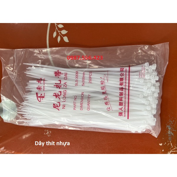 Dây rút lạt nhựa 3x100mm túi 500 chiếc