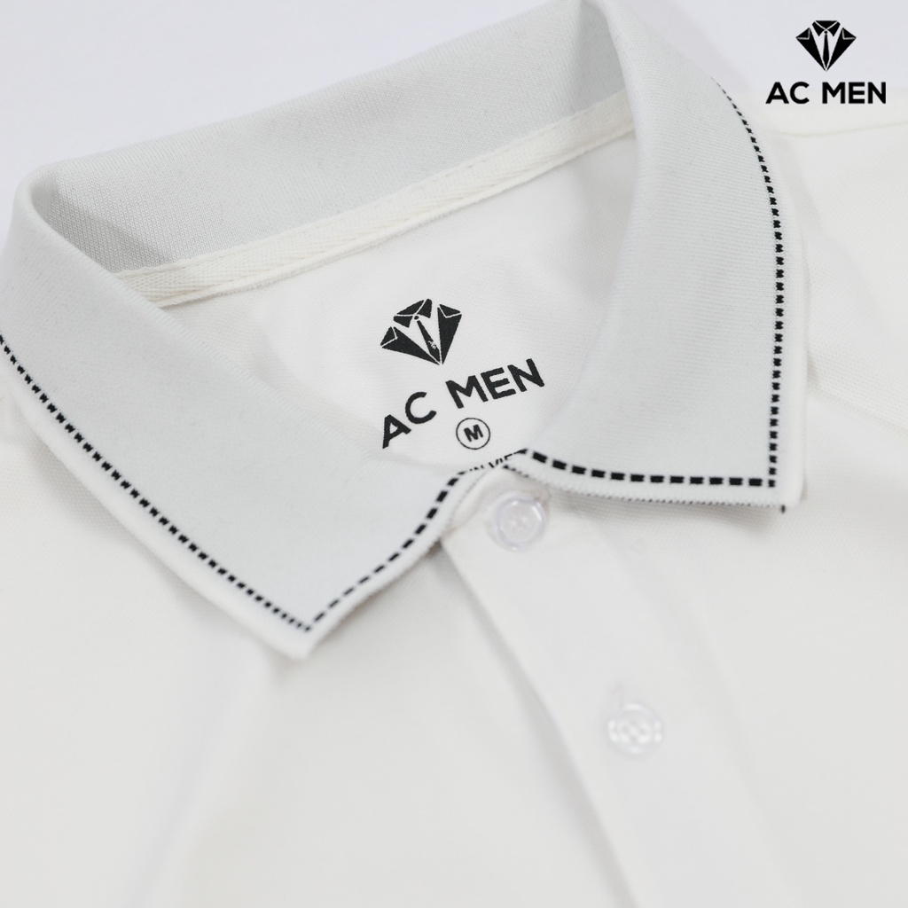 Áo Polo nam cổ bẻ cổ tay phối kiểu đơn giản, vải cá sấu Cotton xuất xịn, chuẩn form, sang trọng, lịch lãm AC MEN CB499TR