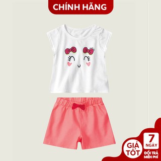 Bộ quần áo hè bé gái in nơ G12 Jumping meters