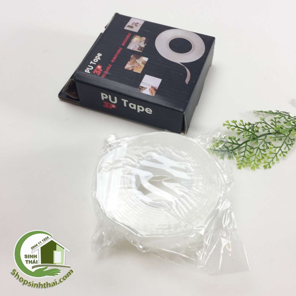 Băng keo đa năng bản rộng 2cm dính 2 mặt trong suốt - siêu dính các dụng cụ trong nhà