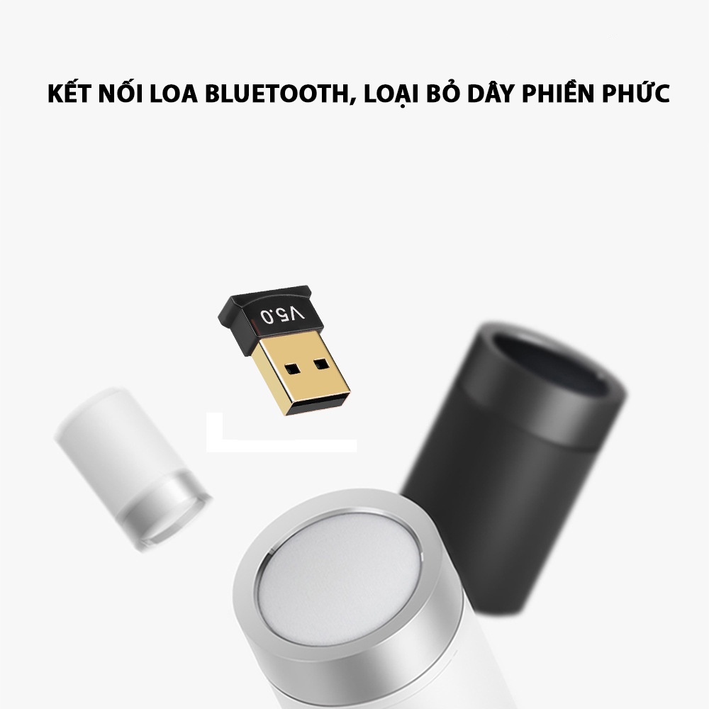 USB bluetooth 5.0 hỗ trợ kết nối không dây các thiết bị điện tử