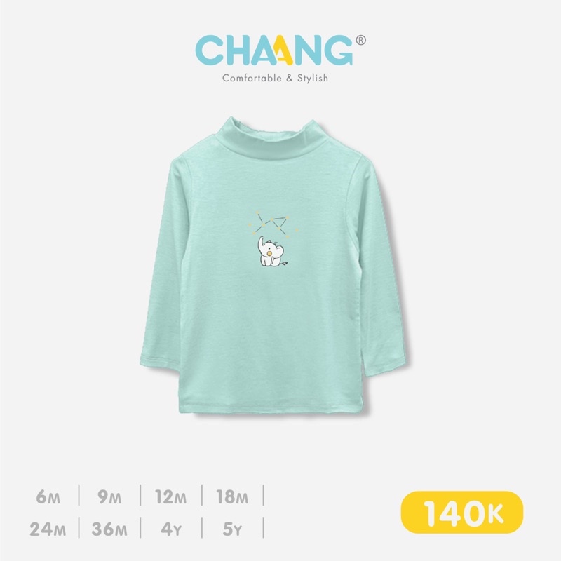 [CHÍNH HÃNG] Áo cổ lọ giữ nhiệt trẻ em cotton Chaang (Sz 9m-5y)