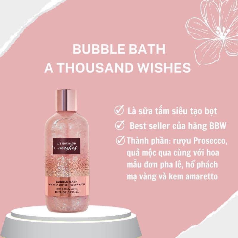 Sữa tắm bồn BBW bath and body works bubble bath 295ml