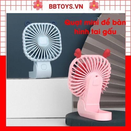 Quạt mini cầm tay, để bàn, có tích điện, hình siêu dễ thương (BBTOYS: 77)