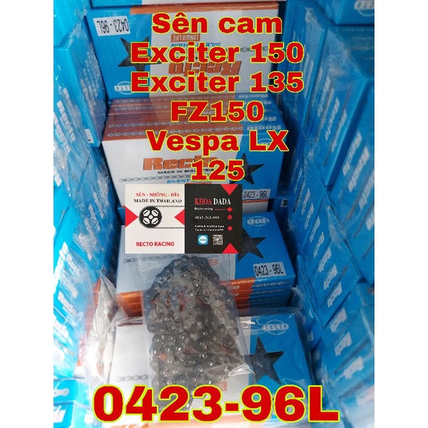 Sên cam Exciter 135/Exciter 150 Recto, 96 mắt,nhập khẩu malaysia