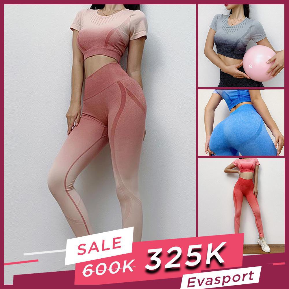 Set quần áo GymShark Version 2 tập gym, yoga , earobic, zumb vải dệt kim, co giãn thoáng mát, mặc tôn dáng, nâng vòng 3