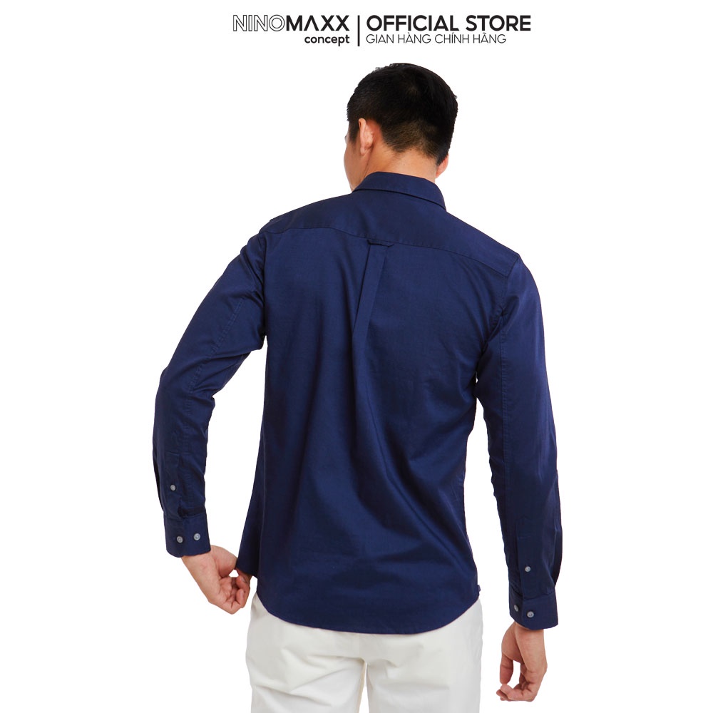 Áo sơ mi nam Ninomaxx dày tay 100% cotton có nhiều màu mã 2003102