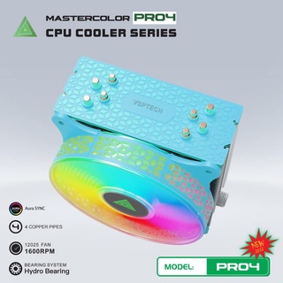 FAN CPU - Quạt Tản Nhiệt VSPTECH Cooler PR04 PRO4 LED ARGB (Đen, Trắng, Hồng, Xanh) - GẮN ĐA SOCKET