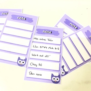 TO DO LIST - NOTE MÀU ĐƠN GIẢN PASTEL- 36 tờ