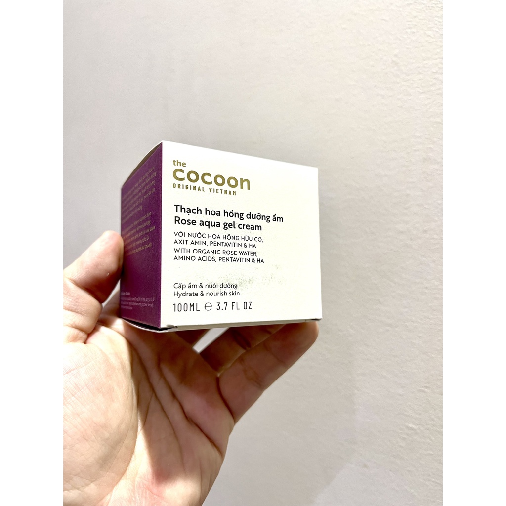 Combo Bộ Dưỡng Ẩm Da Mặt Nạ Hoa Hồng COCOON 100ml &amp; Thạch Hoa Hồng Dưỡng Ẩm COCOON 100ml