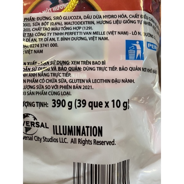 Bịch 39 que kẹo mút Alpenliebe tặng 3 que