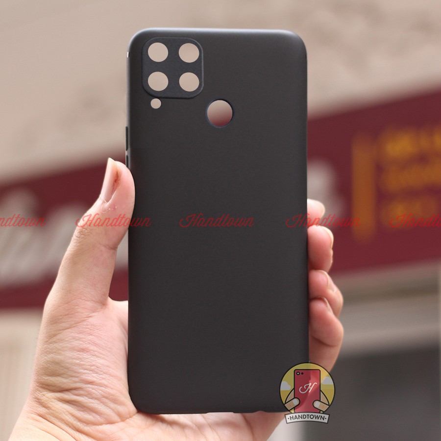 Ốp Lưng TPU Silicon Realme C15 C 15 realmeC15 Dẻo Đen Toàn bộ Case Chống Va Đập Chống Trầy Xước và Chống Ố