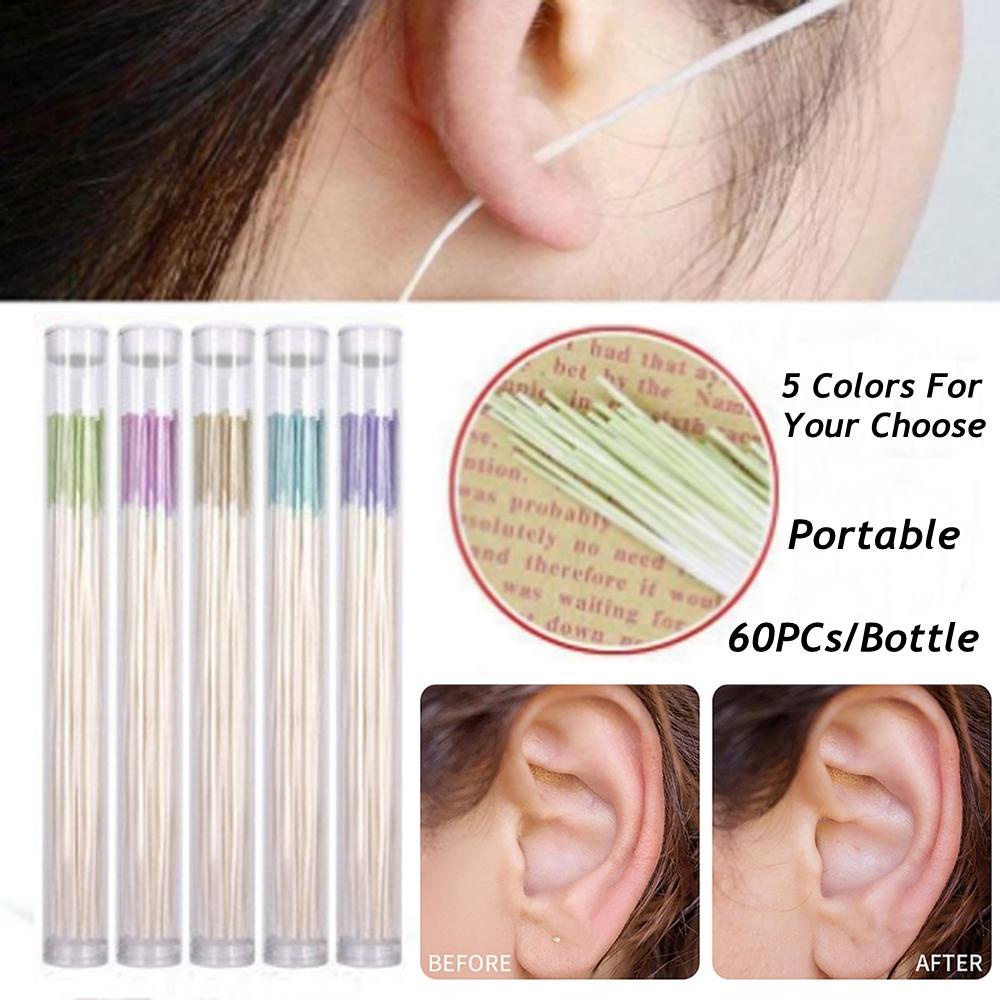 WONDER Hộp 60 Bông Vệ Sinh Lỗ Tai Dùng Một Lần Màu Sắc Xanh Lá / Xanh Dương / Tím / Tím /