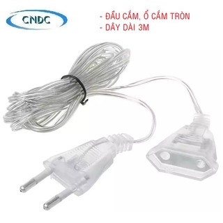 Ổ cắm điện trong suốt dài 3m chuyên dụng cho đèn led