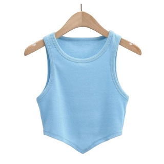 Áo croptop nữ lai nhọn chất thun gân