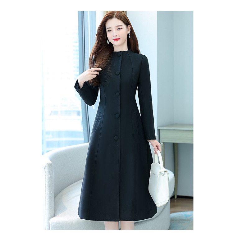Áo Khoác Dạ Phối Nút Phom Dài Cao Cấp Hàng Tuyển Chọn BY4528