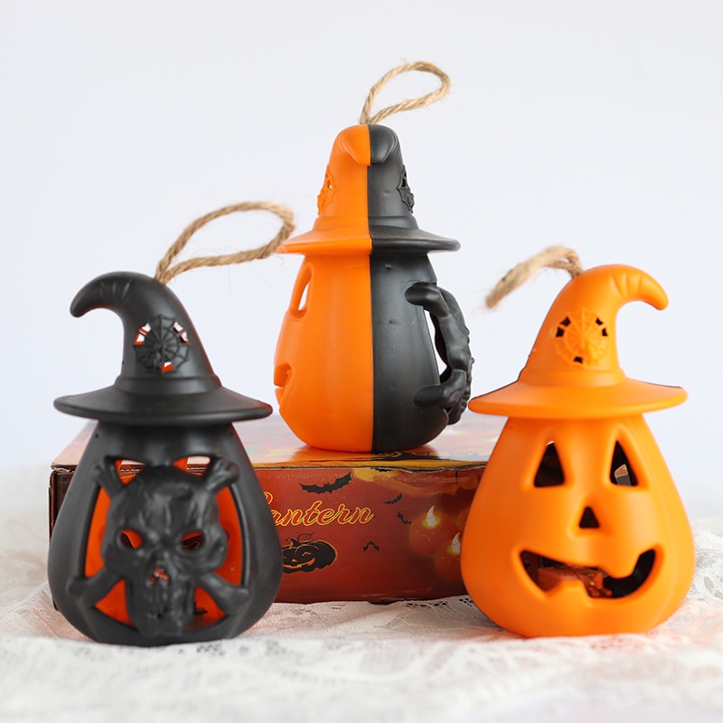 Đèn Lồng LED Hình Quả Bí Ngô Dùng Trang Trí Halloween