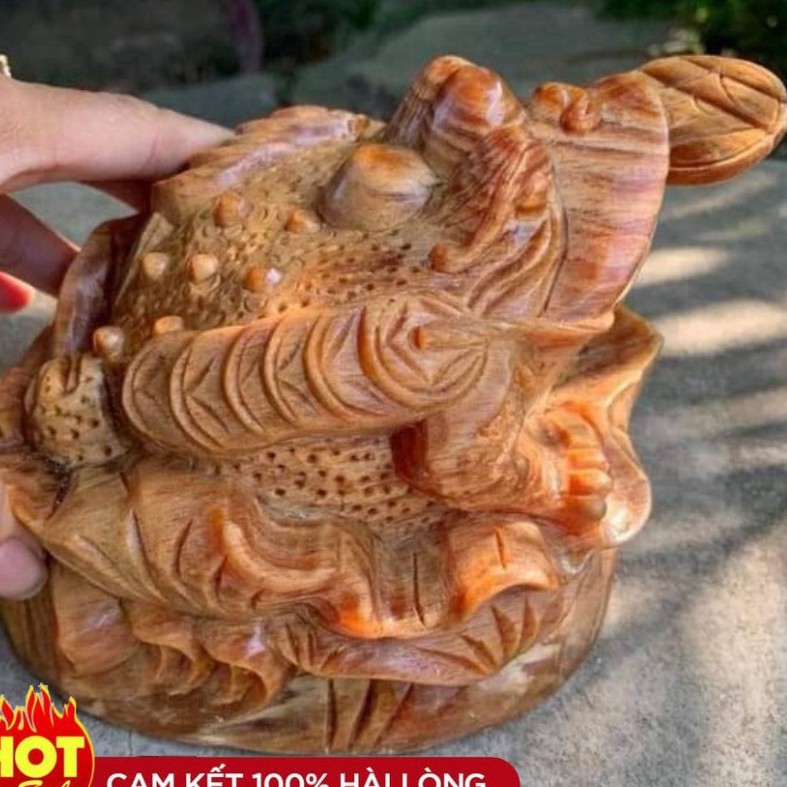 cóc gỗ huyết long ,cóc tài lộc - TẶNG 1 VÒNG ĐEO TAY Hàng cao cấp- Được Đổi Trả