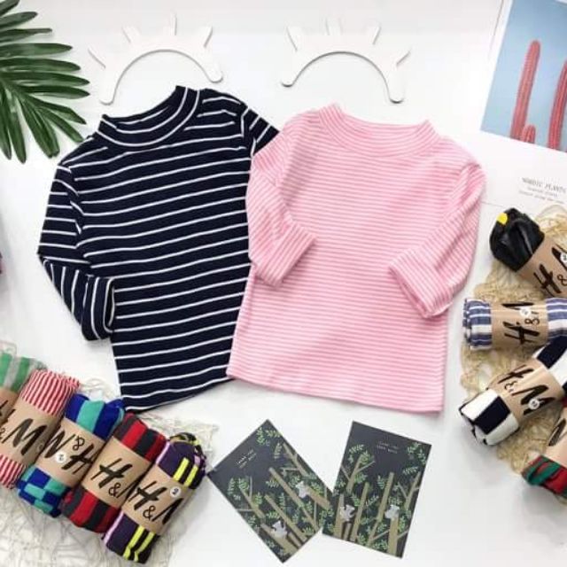 Combo 5 áo Cotton HM dài tay cho bé