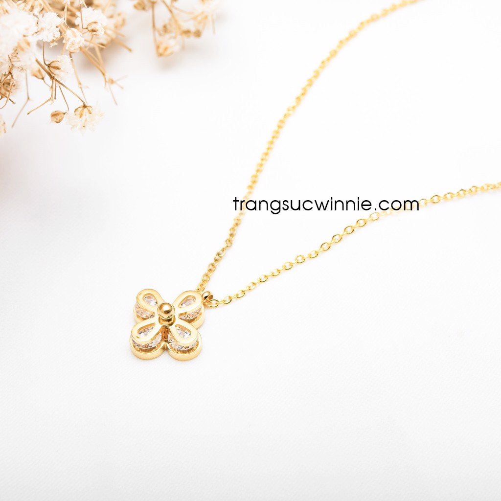 Dây chuyền nữ titan hoa đá VG