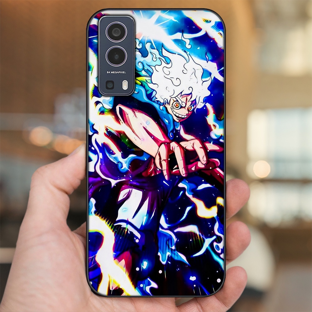 Ốp lưng Vivo Y72 5G viền đen in hình Luffy One Piece