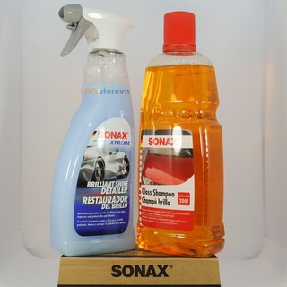 COMBO Nước rửa xe và Dung dịch làm bóng nhanh khi khô SONAX