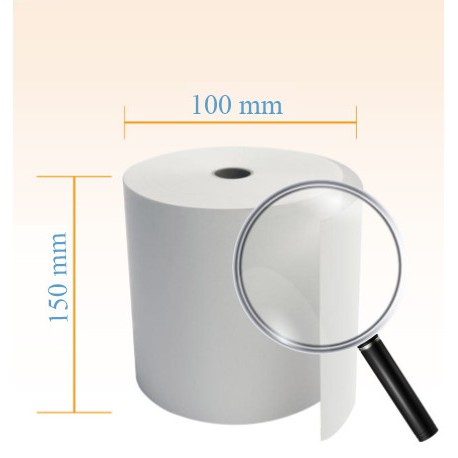 Cuộn 350 tờ 100x150mm Giấy In Nhiệt Tự Dính Dạng Cuộn 350 Tờ, Giấy in đơn khổ A6 có keo dán sẵn Winwin4vic
