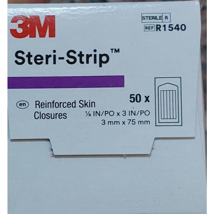 R1540 Miếng dán thay chỉ khâu da 3M Steri-Strip 3mmx75mm date : 2027