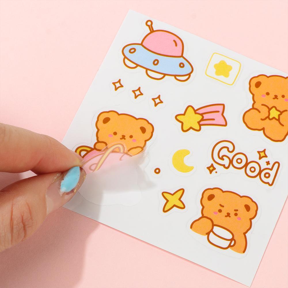 1 Miếng Dán Họa Tiết Hoạt Hình Dùng Trang Trí Hộp Quà Độc Đáo