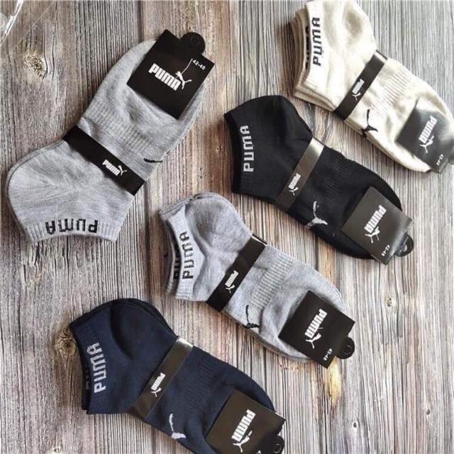 [ SIỂU RẺ ] VNA008 Vớ cổ NGẮN/TRUNG PU.MA Nam/Nữ cotton thoáng mát không trơn trượt