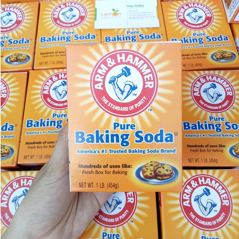 [HÀNG MỸ] Bột Baking Soda chính hãng đa công dụng, làm bánh, tẩy trắng - Hộp 454g