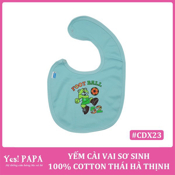 Yếm cài vai sơ sinh 100% cotton Thái Hà Thịnh