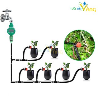 Bộ Kit Tưới Cây Nhỏ Giọt 20 Đầu Bec Tưới Gốc 8 Tia HH20 Điều Chỉnh  cho vườn ban công, sân thượng, vườn nhỏ