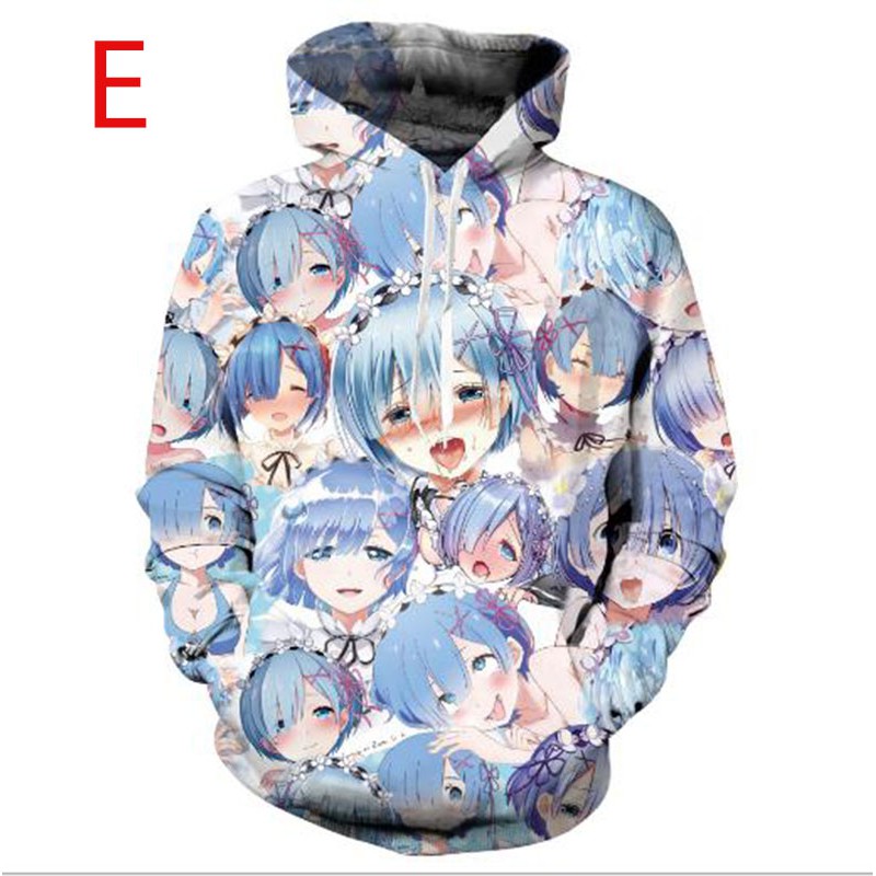 Áo hoodie dài tay in hoạt hình Alisister AHEGAO 3D cho nam