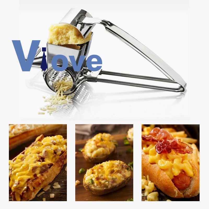 Stainless Steel Rotary Cheese Nut Spice Grater Chocolate Cutter