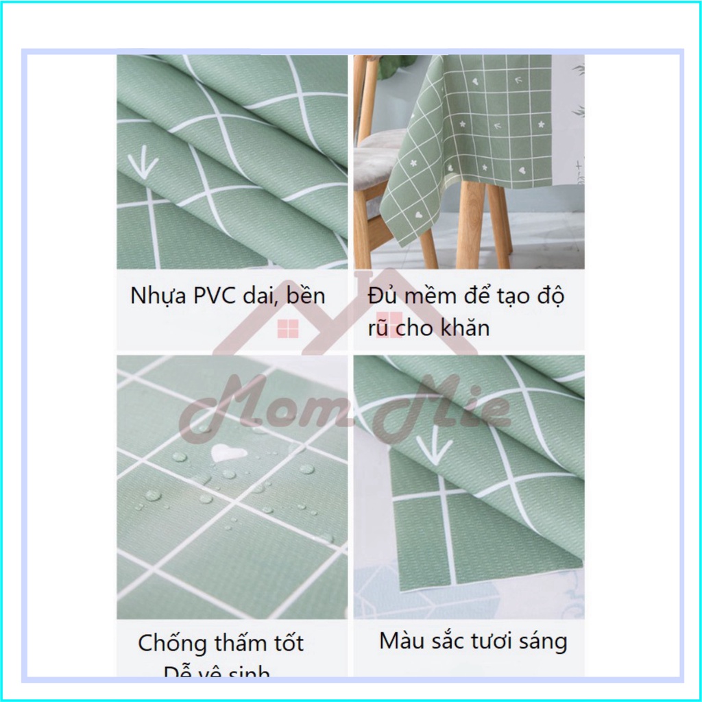 Khăn trải bàn caro, nhựa PVC chống thấm nước - B129 - J185