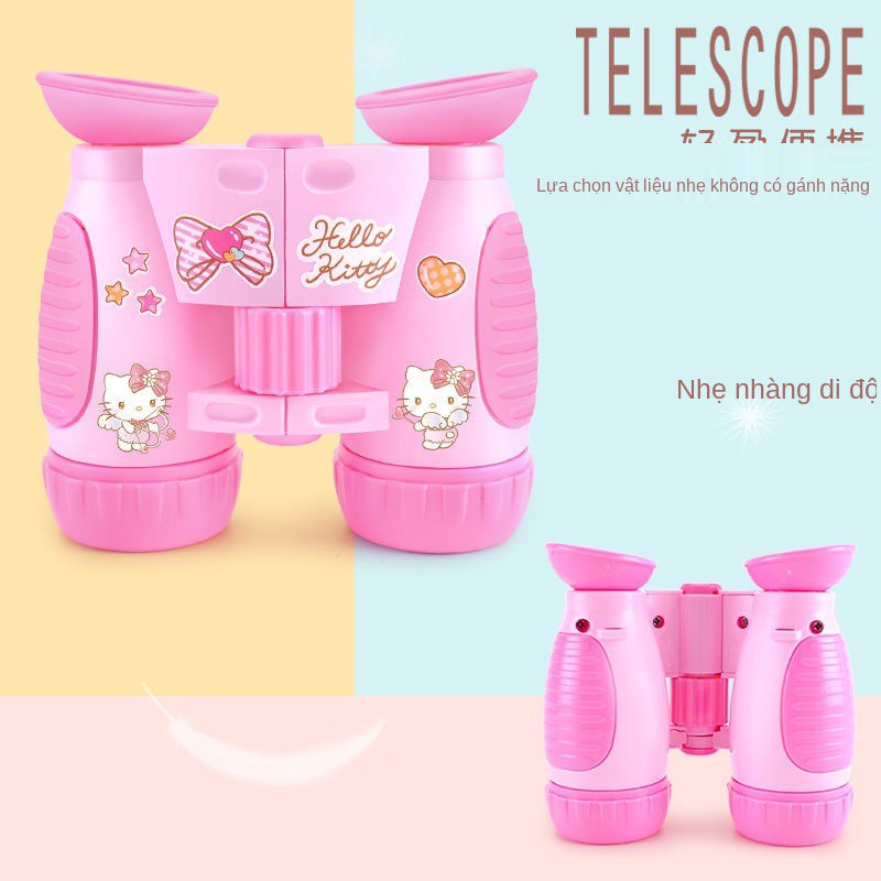 Đồ chơi trẻ em kính thiên văn Hello Kitty có độ phóng đại cao độ nét cao cô bé thí nghiệm bé tiểu học đồ chơi kính lúp h