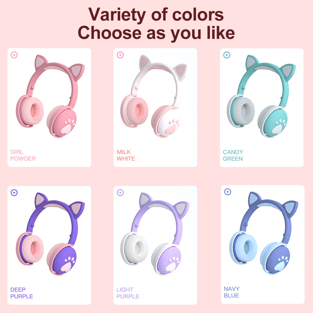 Tai nghe chụp tai không dây bluetooth BK1 chống tiếng ồn hình tai mèo đáng yêu tích hợp micro cao cấp | BigBuy360 - bigbuy360.vn