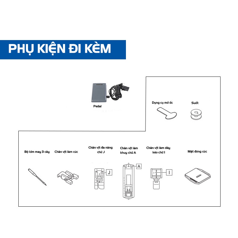 Máy May Gia Đình Brother JK17B Xỏ Chỉ Tự Động