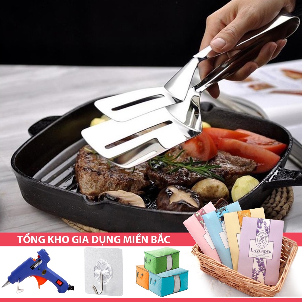 [Tổng Kho Sỉ] Kẹp Gắp Thức Ăn INOX 2T Mới Về - Xẻng Xúc Lật Đồ Chiên Nướng Rán - Kẹp Gắp Đá, Đồ Hấp, Đồ Nóng