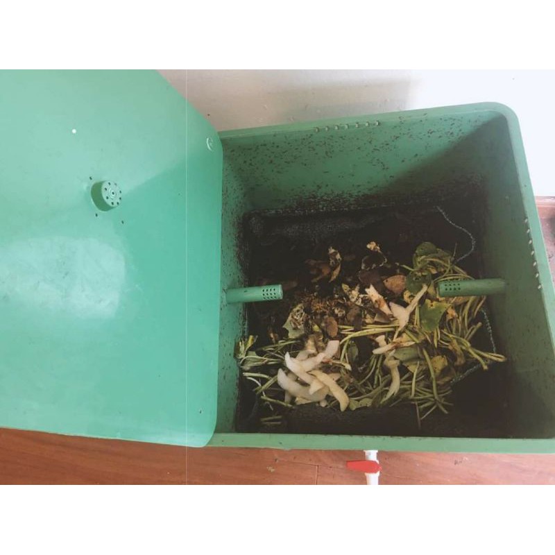 Thùng nuôi trùn Eco xử lý rác tại nhà.thùng ủ rác hữu cơ.