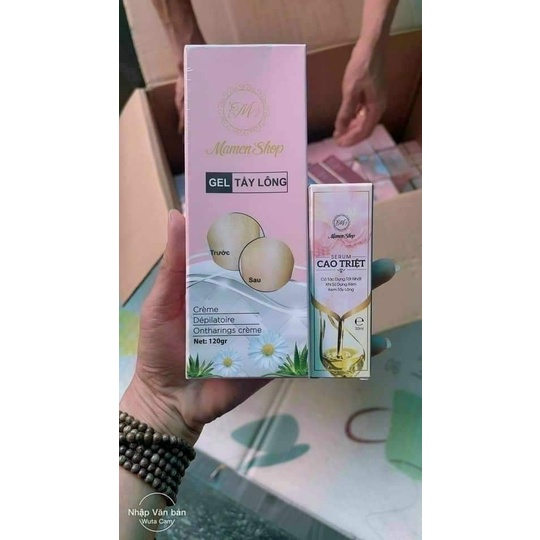 [CAM KẾT CHÍNH HÃNG] COM BO GEL TẨY LÔNG MAMEN SHOP KÈM SERUM CAO TRIỆT -KEM TẨY LÔNG MAMEN SHOP